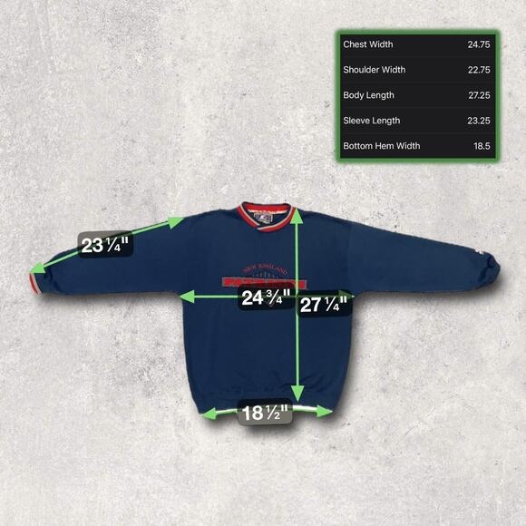★ Starter x NFL (Vintage) 90’s New England Patriots Crewneck Sweatshirt ★ - Picture 6 of 7